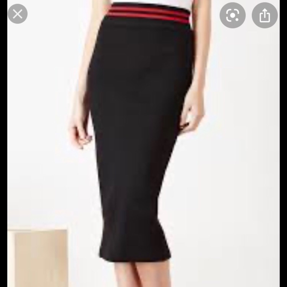 Adam Selman ribbed pencil skirt